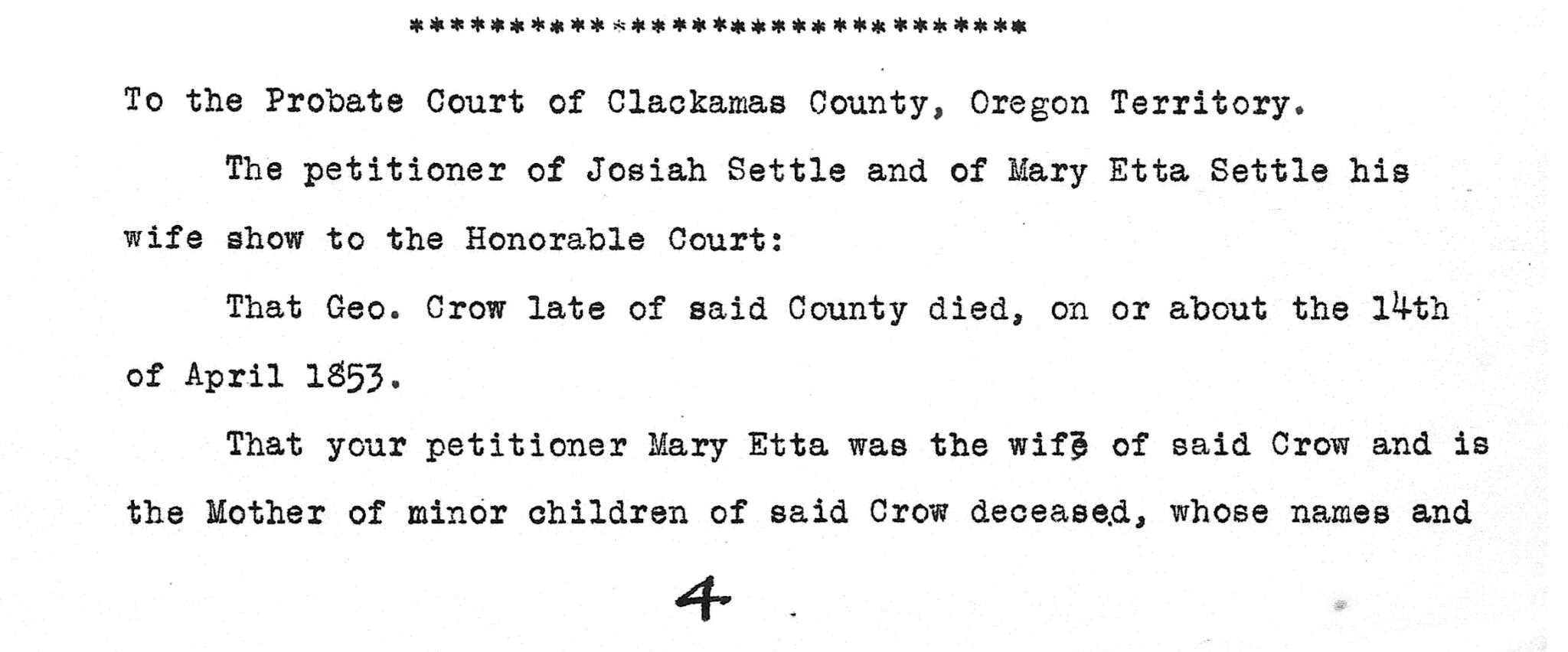 George Crow George Crow Dies 1853 | Oak Lodge History Detectives