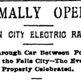 Railway Formally Opened Headline Feb 17, 1893 P