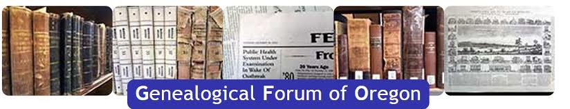 Genealogical Forum of Oregon Web Banner