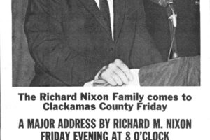 Nixon visits Rex Putnam H.S. May 24, 1968
